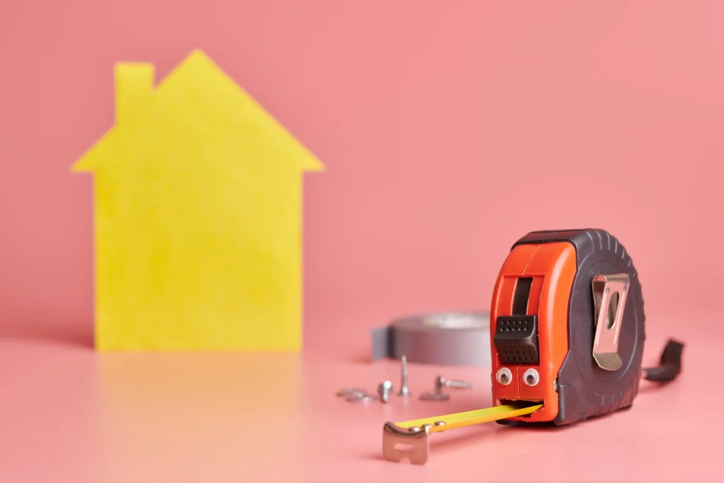 metal tape measure funny concept house renovation 2025 03 14 19 22 43 utc